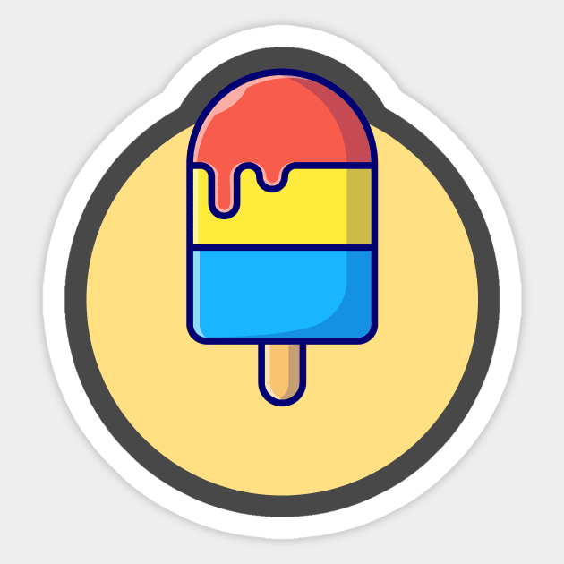 Popsicle Cartoon Vector Icon Illustration Sticker by Catalyst Labs